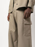 Ow Emb Drill wide-leg cargo trousers
